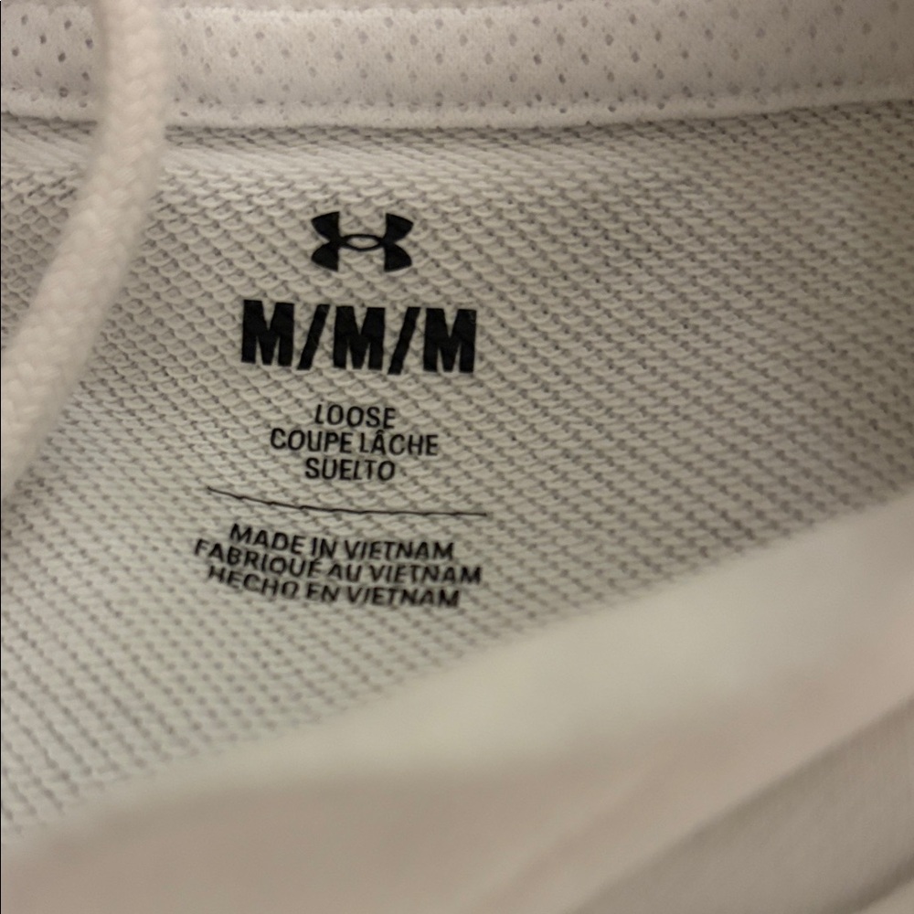 Under Armour White Sleeveless Hoodie - Project Rock Collection - Picture 2 of 2